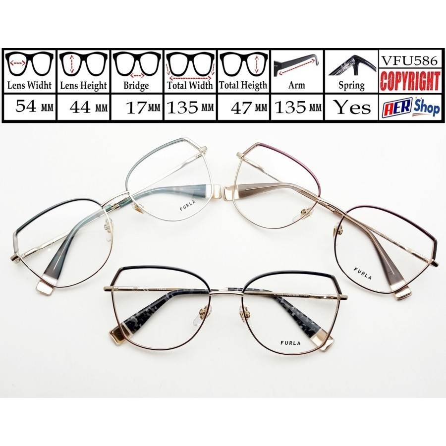 kacamata original FURLA kacamata minus cat eye kacamata model terbaru