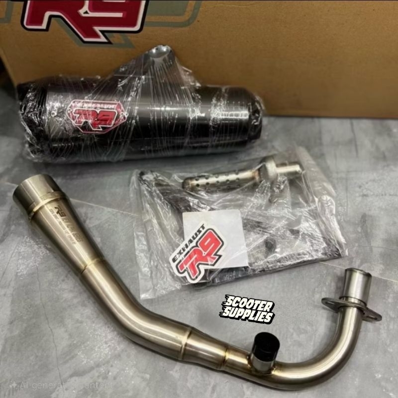 Knalpot R9 New Alpha Fullsystem Black Series Vespa Sprint Primavera S LX