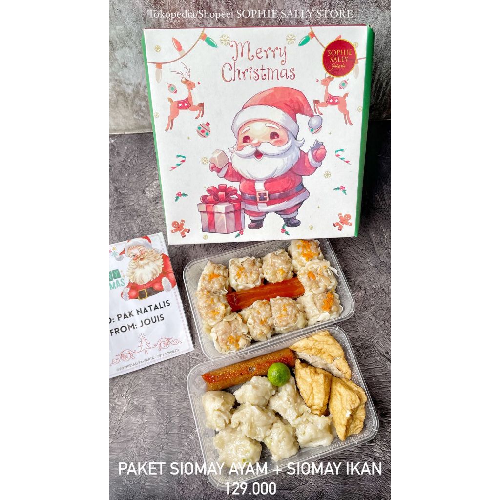 

Paket Box Siomay Ayam mix Ikan - Hampers Natal / Christmas Edition - READY