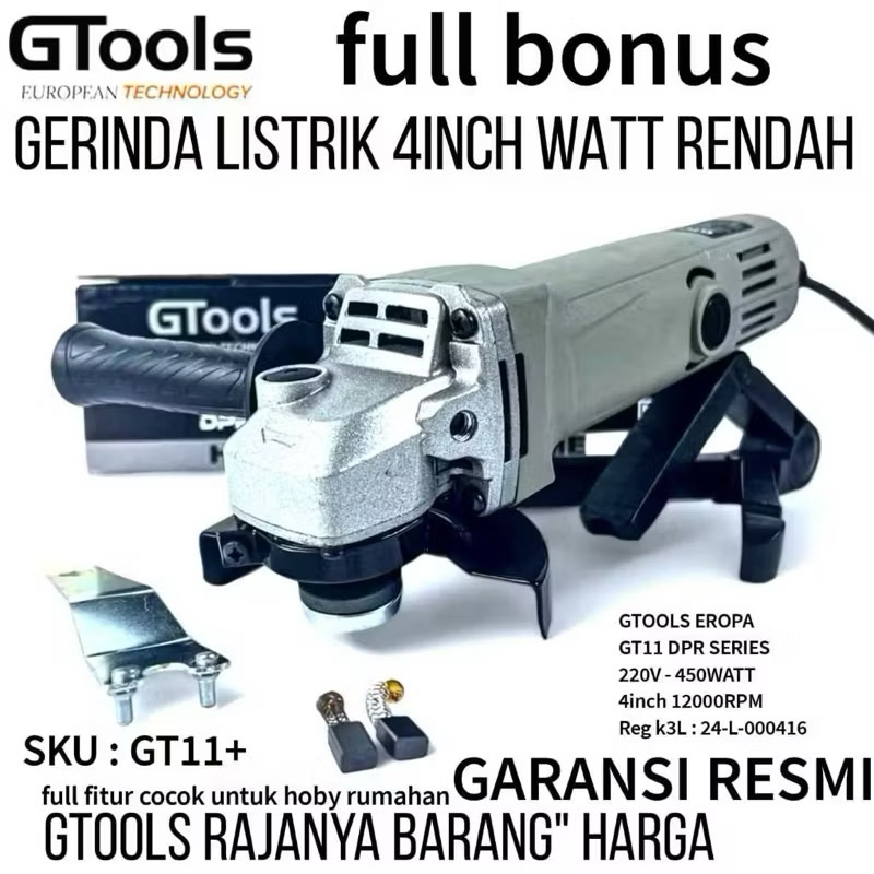 Mesin Gerinda 4 INCH GTOOLS EROPA GT11+ Angle Grinder Multifunction - GTOOLS GT11