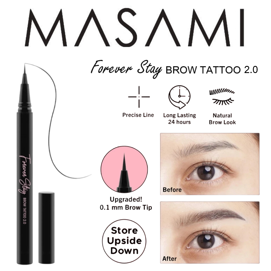 [ CLEARANCE SALE ] MASAMI FOREVER STAY BROW TATTOO 2.0 - ESPRESSO (Spidol Alis / Eyebrow / Brow Make