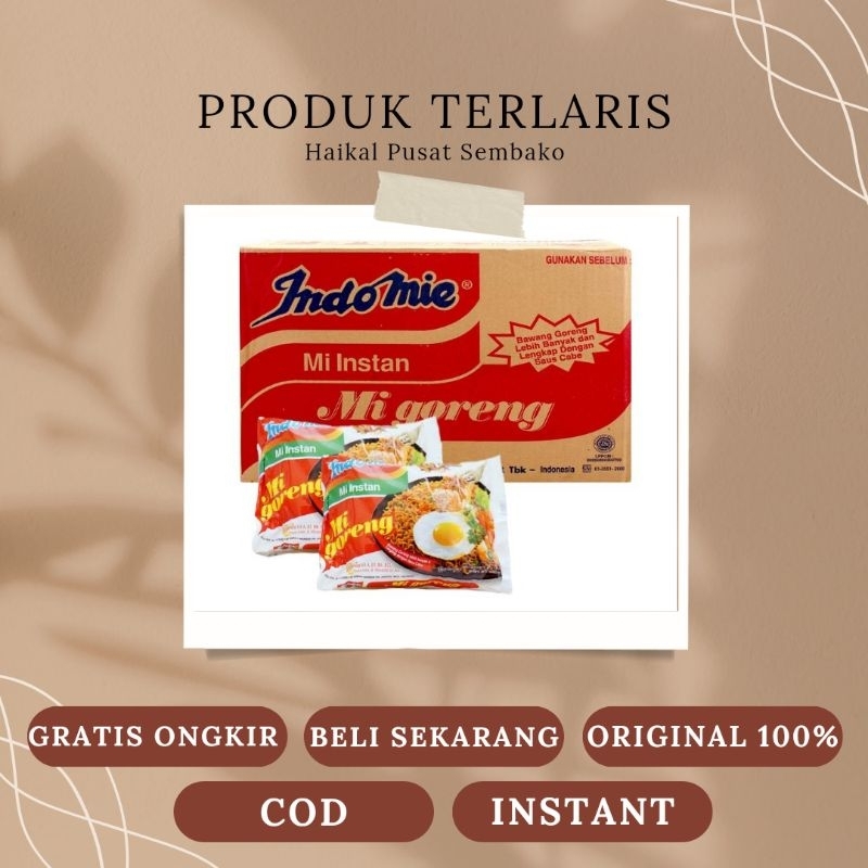 

INDOMIE Goreng Mie Instan 1 dus/40 pcs (Terbaru Original)