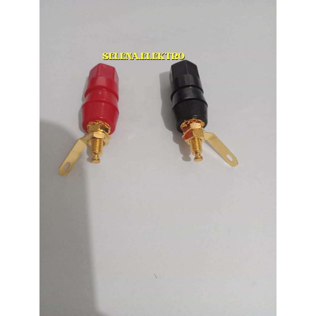 soket socket banana binding LIDAH  biding post female / terminal speaker gold