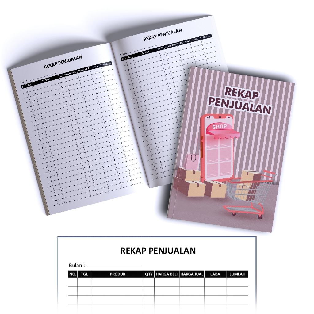 

Buku Rekap Penjualan Toko Online Shop