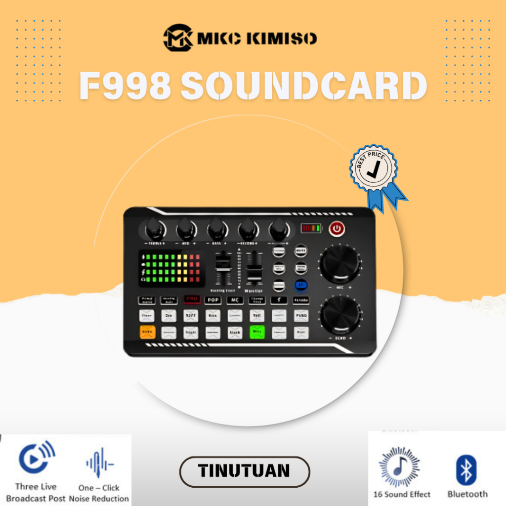 SOUNDCARD PROFESIONAL F998 SOUNDCARD TERBARU PROFESIONAL AUDIO RECORDING