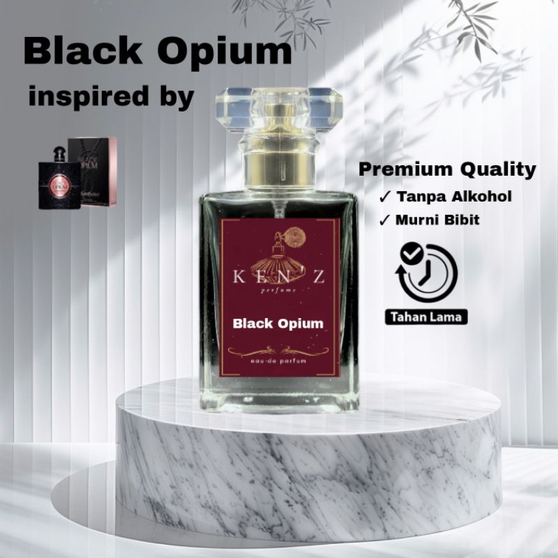 Kenz Parfum BLACK OPIUM Murni Bibit |Non Alkohol