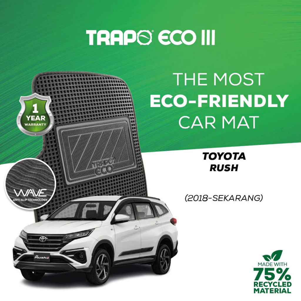 Karpet Trapo Eco III Toyota Rush (2018-Sekarang) Karpet Mobil Rush Fullset