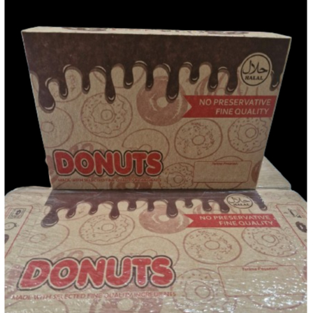 

[25_PCS]_DUS BOX DONAT ISI 6 / Dus Donat 6 Dus 27x18.5x5 /KRAFT LAMINASI KEMASAN DONUTS / KEMASAN DONAT