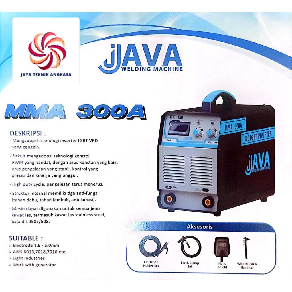 MESIN LAS MMA 300 A JAVA WELDING PERLENGKAPAN LAS