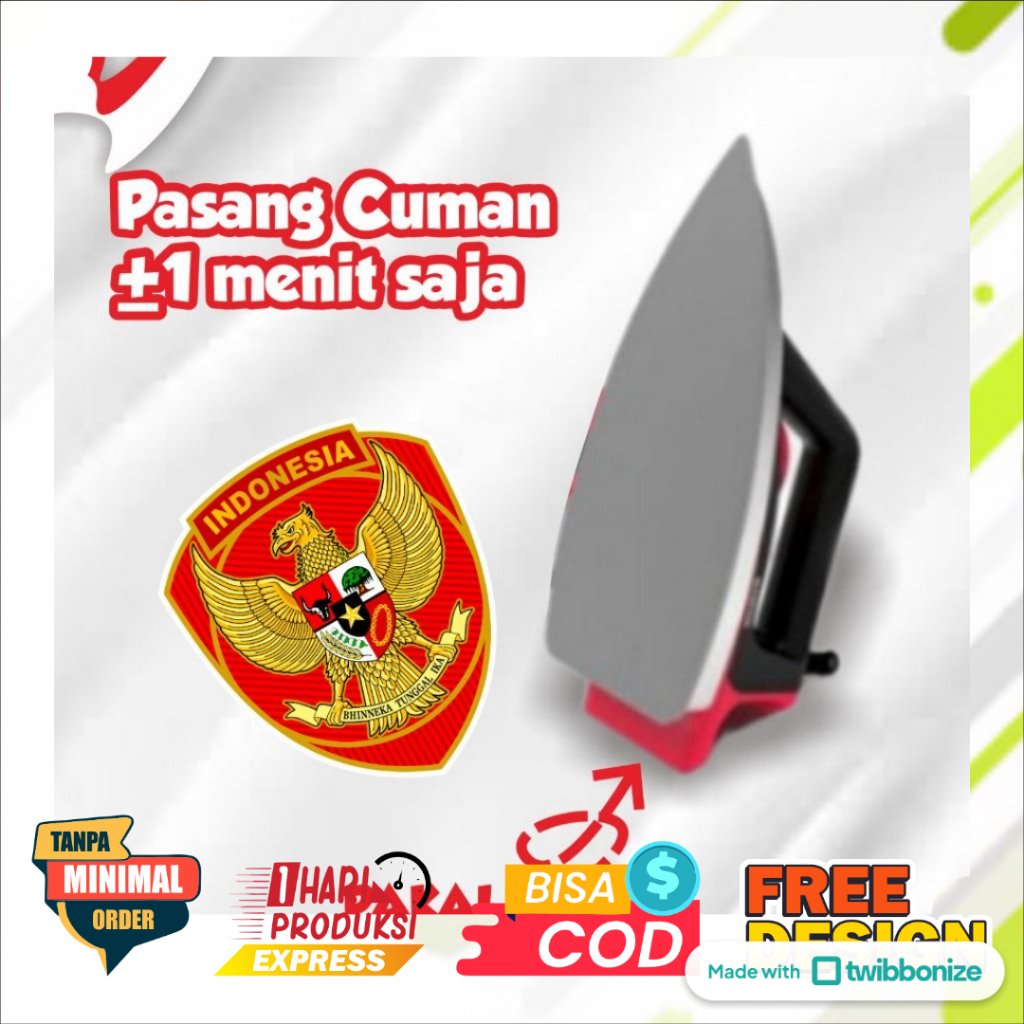 

STIKER SABLON SETRIKA SABLON DTF LOGO TIMNAS INDONESIA