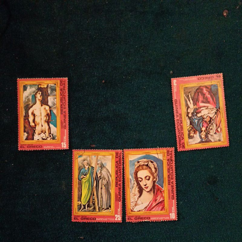 

Stamp Prangko, El Greco Republica de Guinea Ecuatorial, Art Religion edition