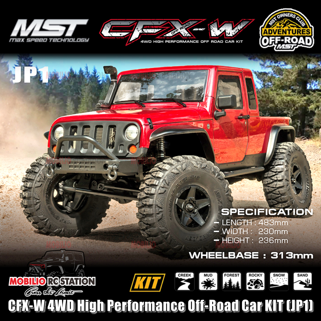 RC MST CFX-W JP1 1/8 4WD Front Motor High Performance Crawler KIT