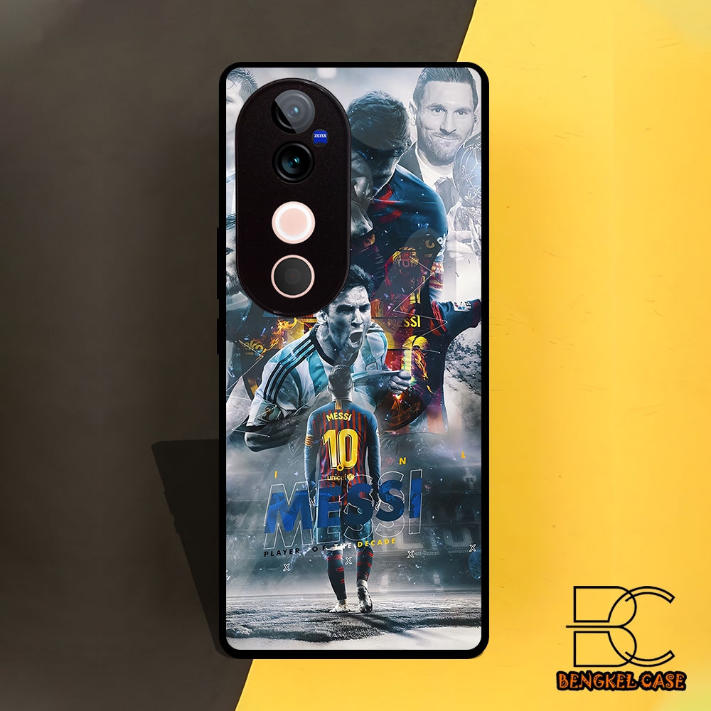 (BS36) Case Kilau Vivo V40 Casing Hp Vivo Pelindung Smartphone Motif MESSI