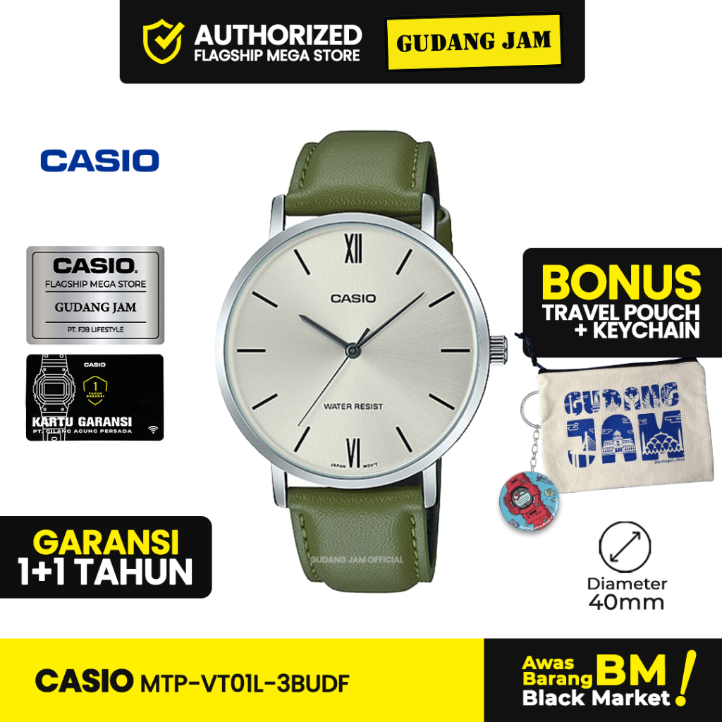 Jam Tangan Casio MTP-VT01L-3BUDF MTP-VT01L MTP-VT01 MTPVT01L MTP VT01L