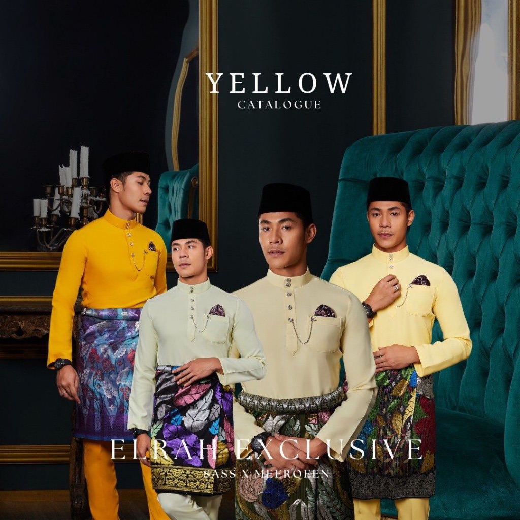 BAJU MELAYU ELRAH EXCLUSIVE SENNA 2025 'Yellow Series'