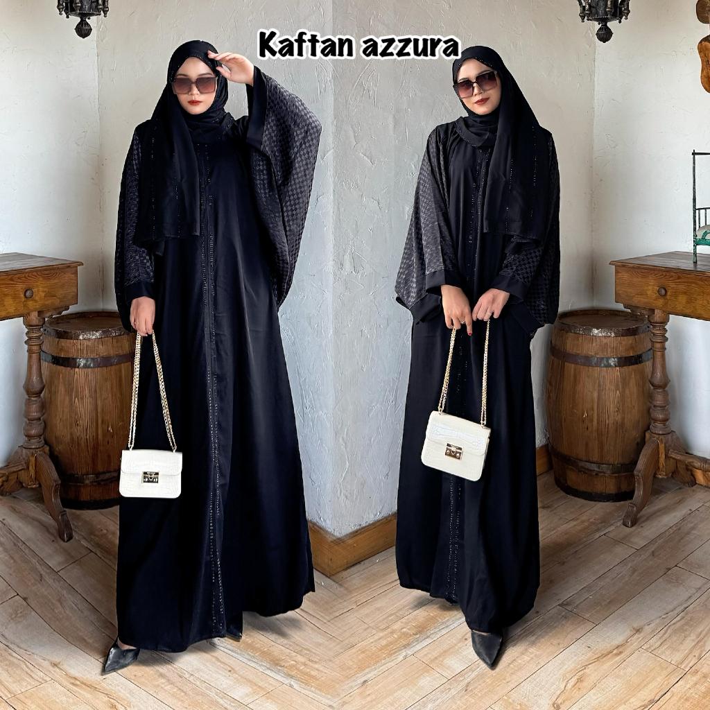 Abaya Kaftan Hitam Turkey Gamis Arab Saudi Dubai Kaftan Azzura