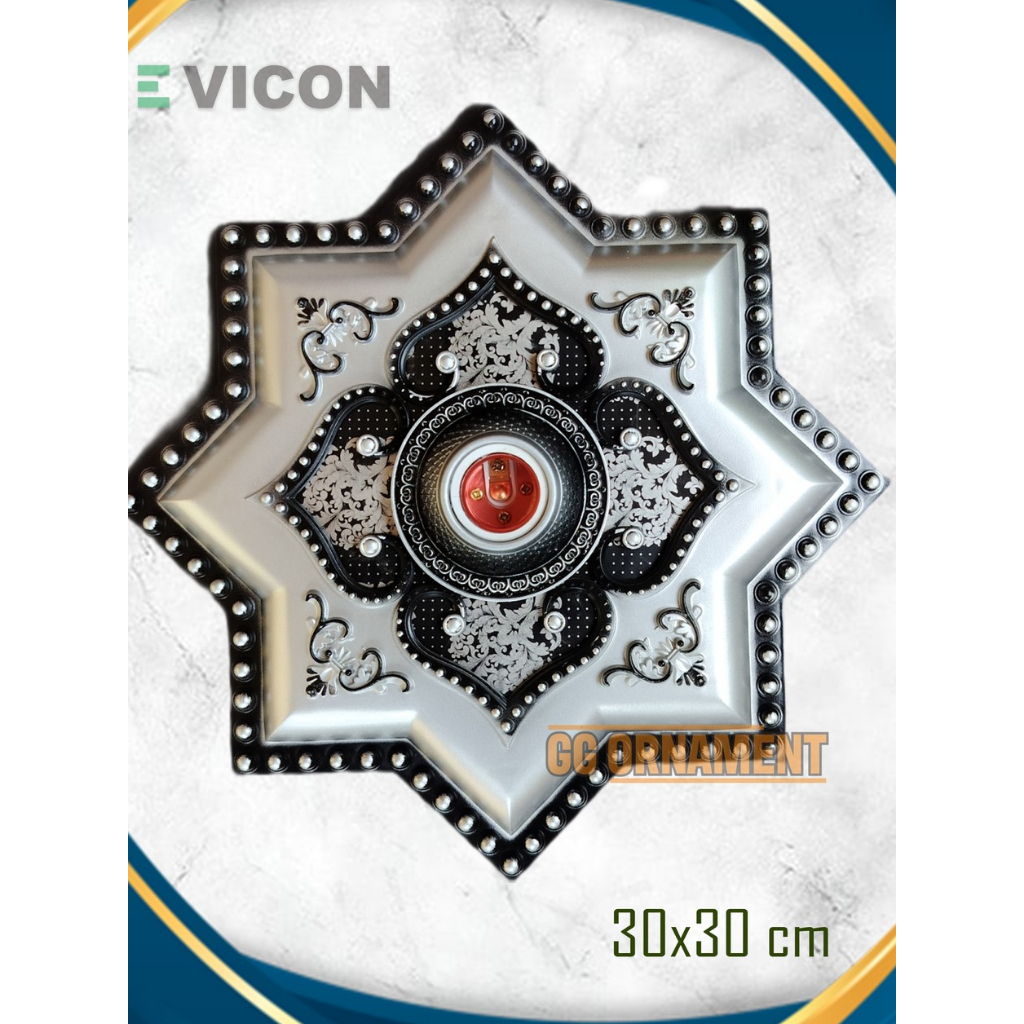 Ornament Lampu Hias Untuk Plafon PVC, Gypsum, GRC Multiplek Tahan Air, Kuat, Awet