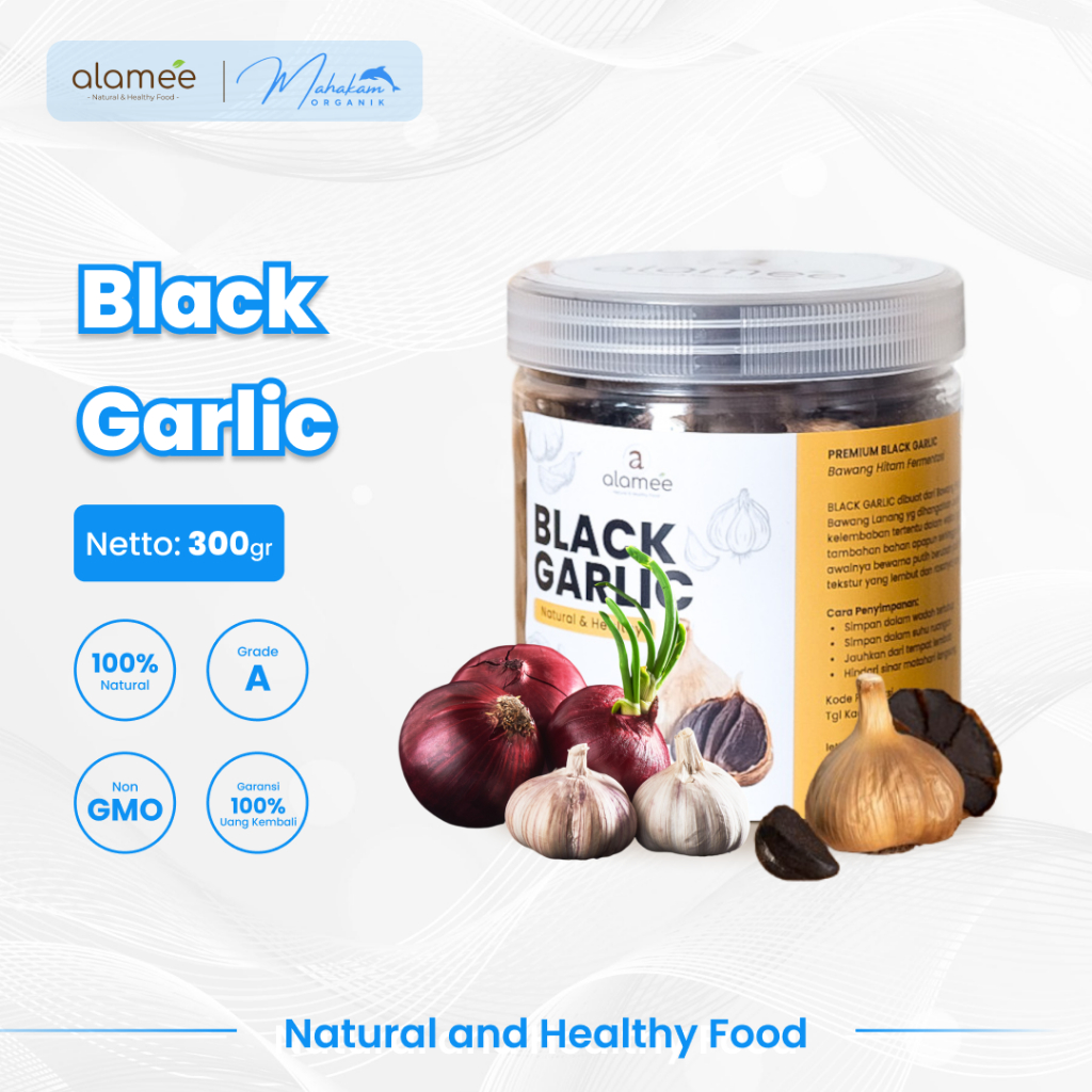 

ALAMEE Bawang Lanang Black Garlic Hitam Tunggal Premium 300gr