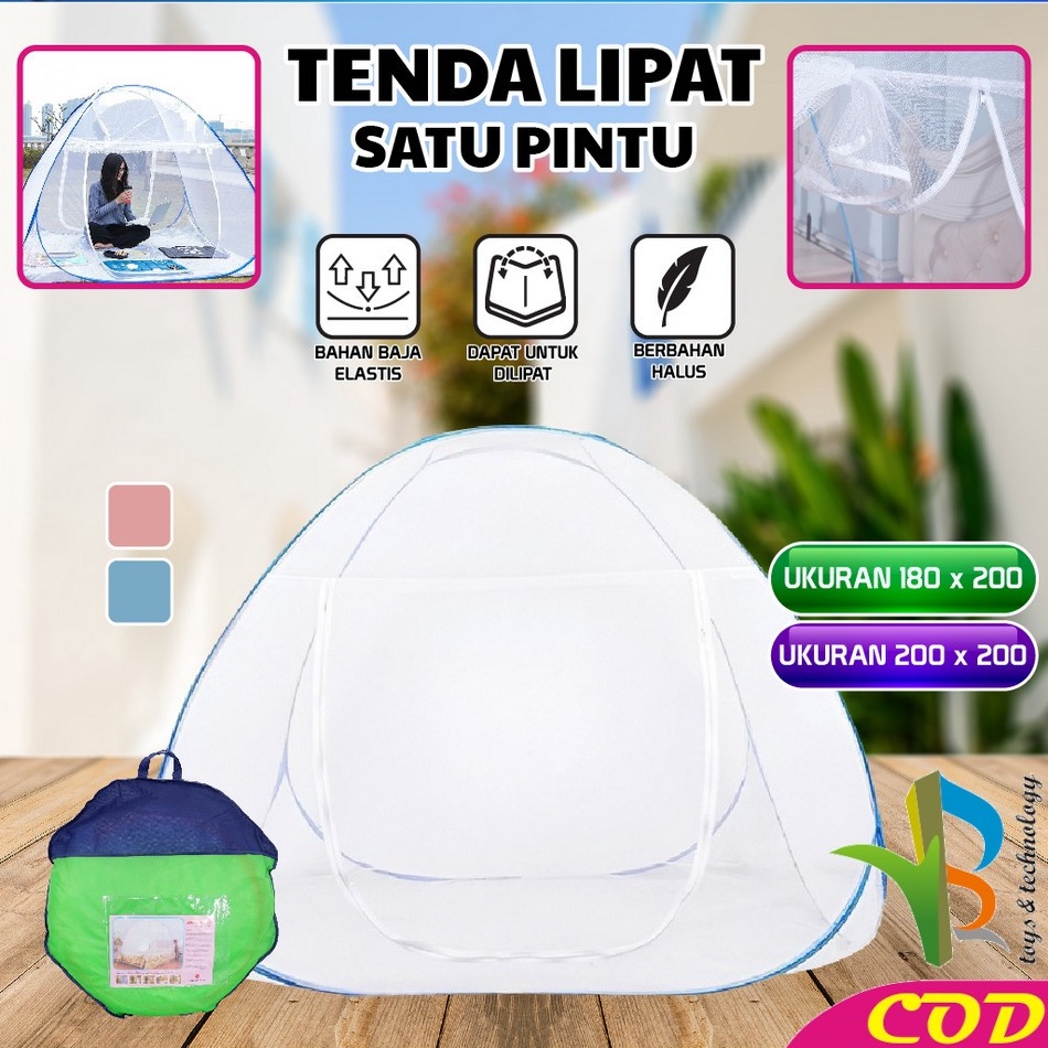Banyak Dipakai RBM345 Mainan Tenda Anti Nyamuk Kelambu Tidur Lipat Bayi UK 18x2  Kelambu Lipat Anti 