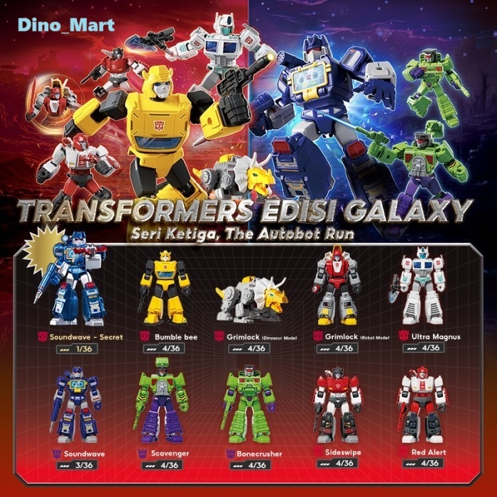 Action Figure Transformers Galaxy Version GV-03 Blind Box - Mainan Anak - Mainan Koleksi - Dino Mart