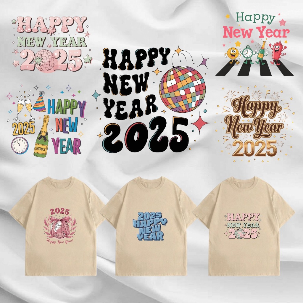 

SABLON STIKER DTF UKURAN 19CM TEMA TAHUN BARU / NEW YEAR