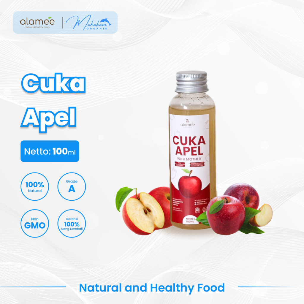 

ALAMEE Cuka Apel Original Apple Cider Vinegar With Mother Sari Buah Organik 100ml