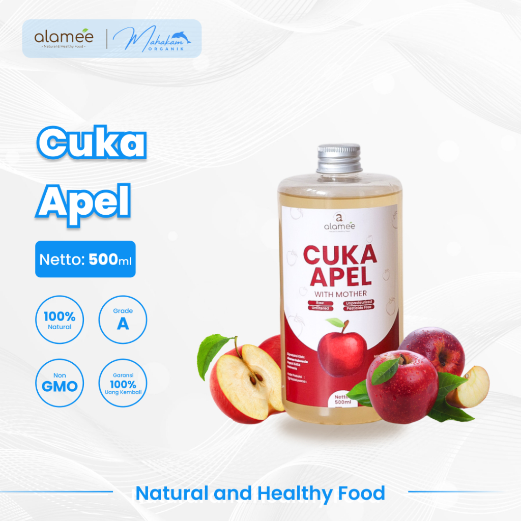

ALAMEE Cuka Apel Original Apple Cider Vinegar With Mother Sari Buah Organik 500ml