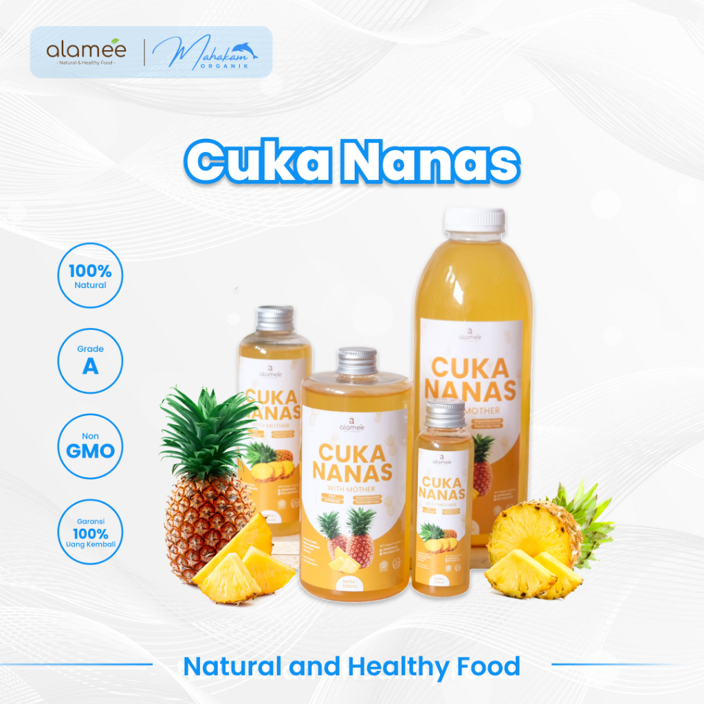 

ALAMEE Cuka Nanas Original Pineapple Cider Vinegar With Mother Organik