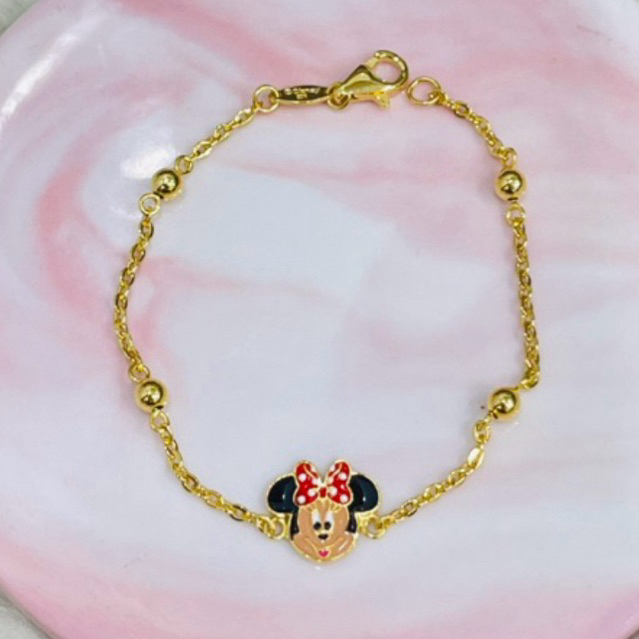 gelang anak fancy minnie cute elegant panjang 15cm emas asli kadar 875