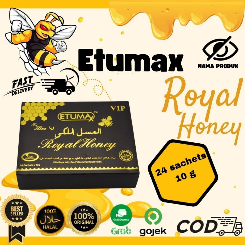 

Etumax Royal Honey VIP For Him Original Box= 24 Sachet EXP 2027