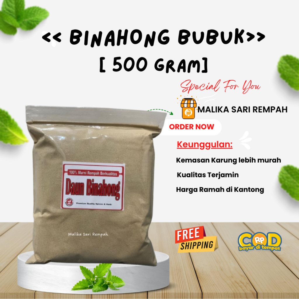 

Binahong Bubuk Murni [ 500 gram]