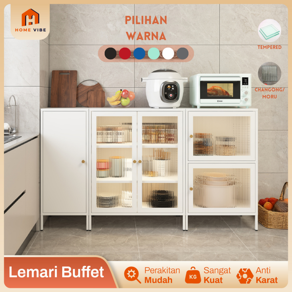 Bupet Ruang Tamu Modern Lemari Kaca Pajangan Buffet Besi Lemari Buffet Lemari Hias Ruang Tamu