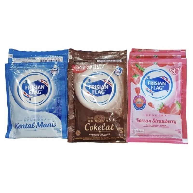 

Susu kental manis frisian flag 1 renceng 6 sachet