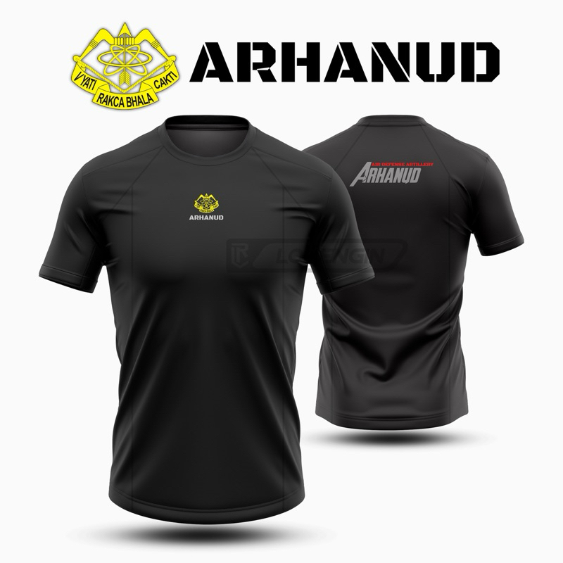 Kaos Drifit Hitam Korps Arhanud Tni Ad