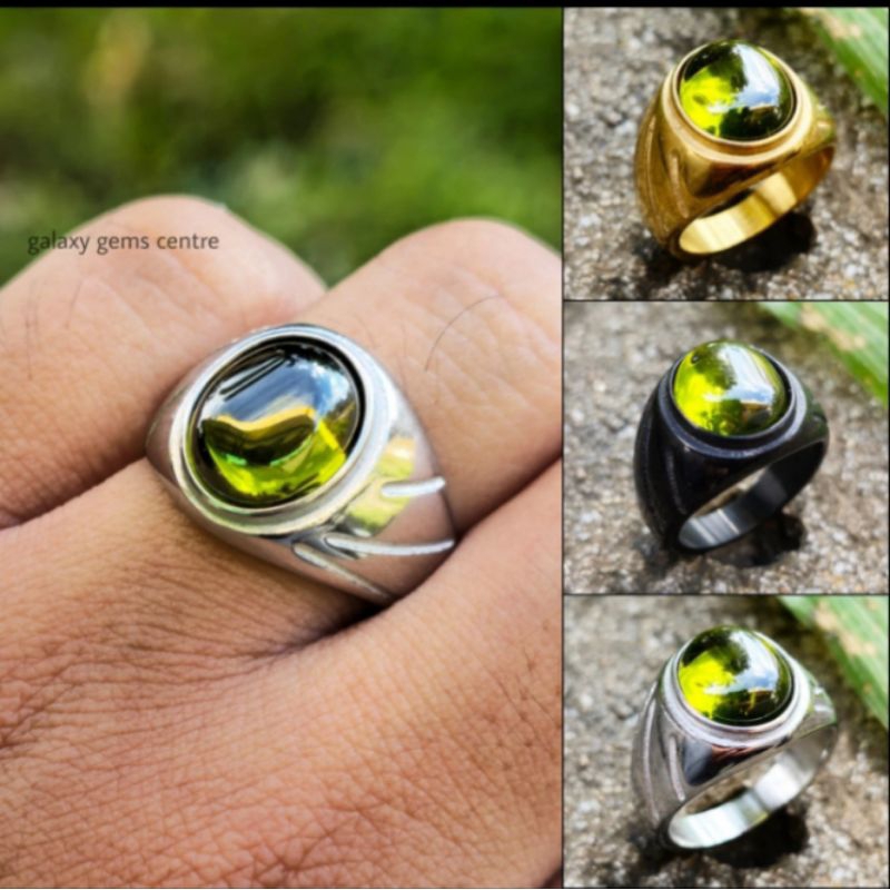 Cincin Pria Green Paridole Zirconia