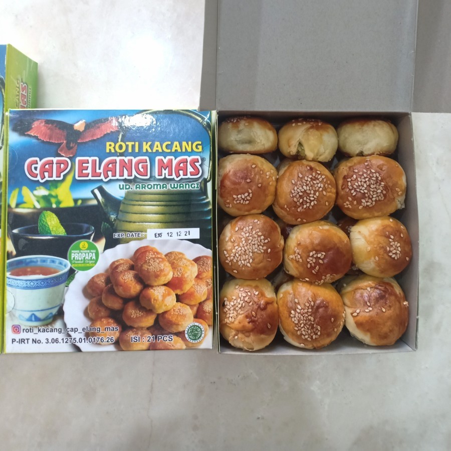 

Roti Kacang Cap Elang Mas Rasa KACANG HIJAU