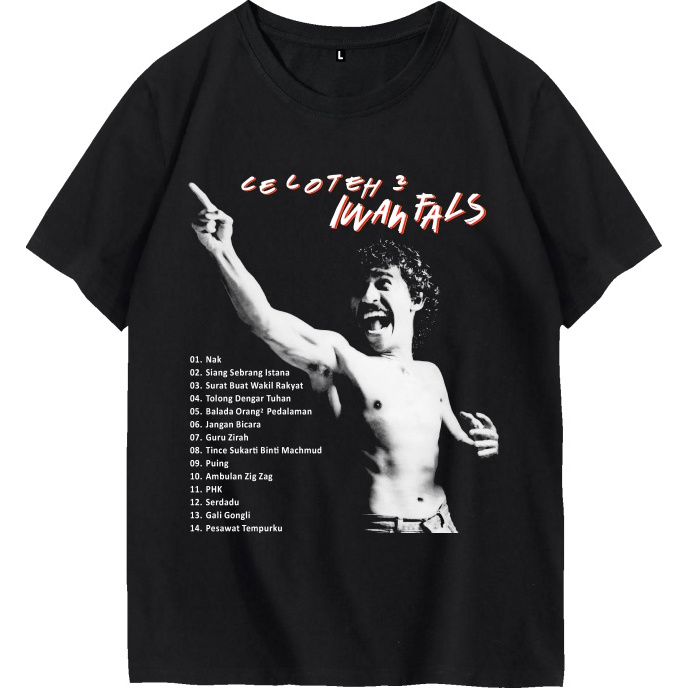 Kaos Musik Baju  Band T-Shirt Iwan Fals Celoteh