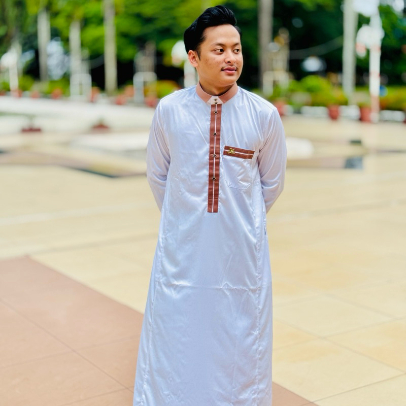 Al Fadhil SAUDI JUHARA Gamis Jubah Pria Dewasa Lengan Panjang