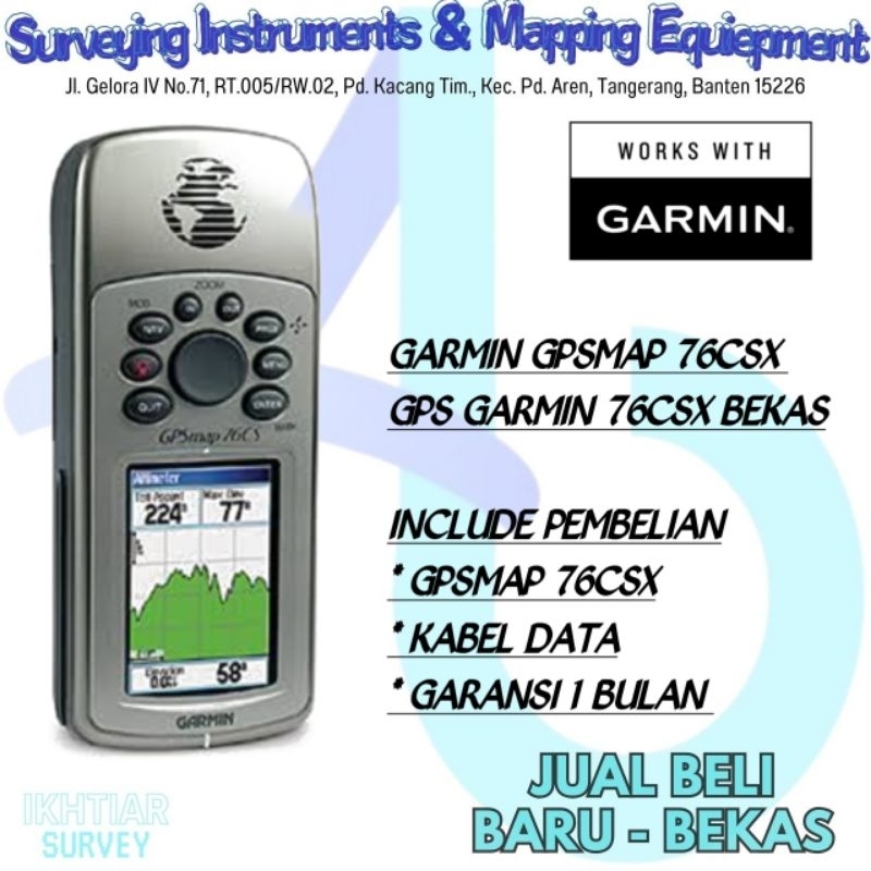 Garmin GPSmap 76CSX unit - kabel data
