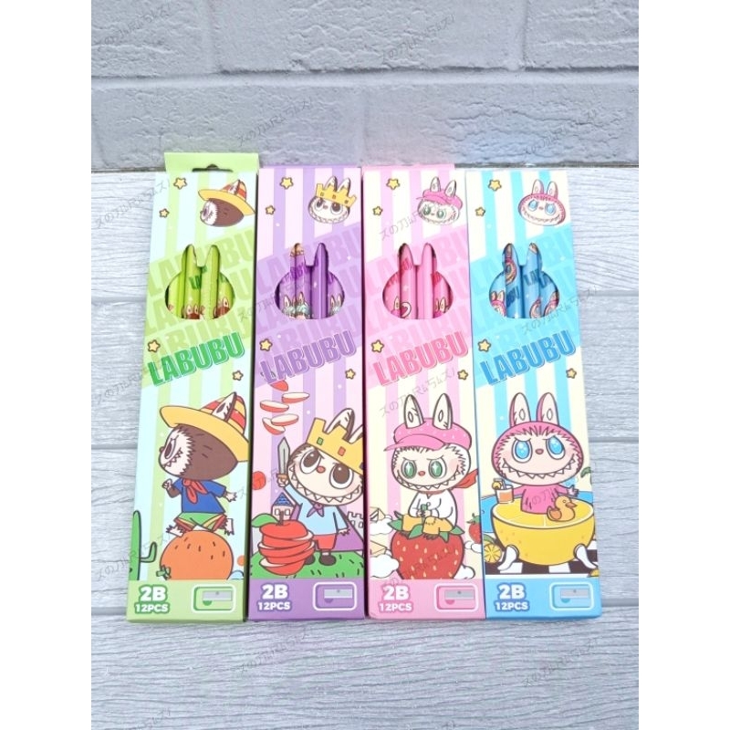 

1 BOX(12PCS)PENSIL 2B KARAKTER L4BUBU+RAUTAN