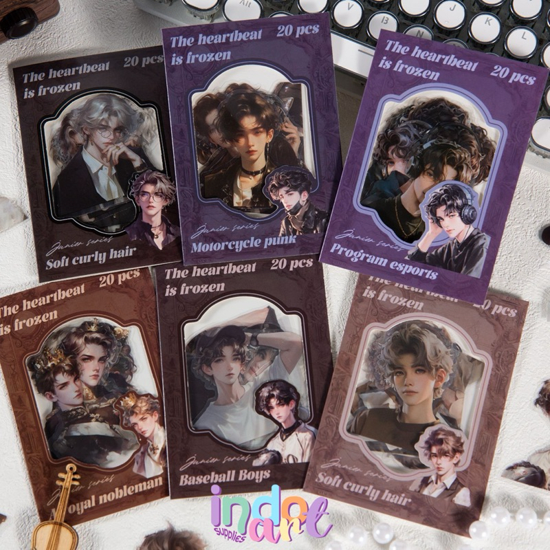 

(IAS) 20 Pcs Sticker Deco Stiker Boy Kpop Anime Japanese Style Korean Beauty Idol Prince Manhwa