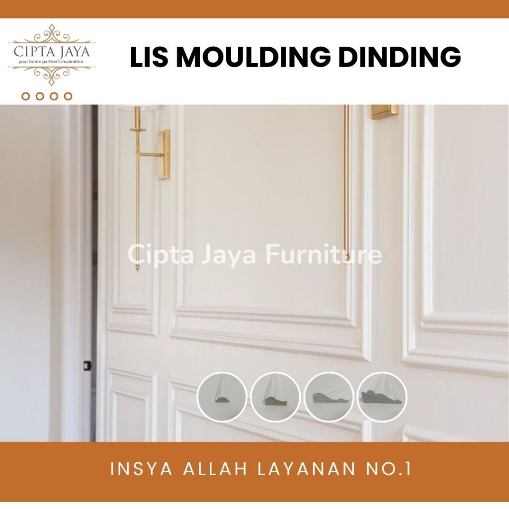 Lis Wall moulding molding premium gipsum zehn dinding siap pakai pvc foam wall panel wallpanel wains