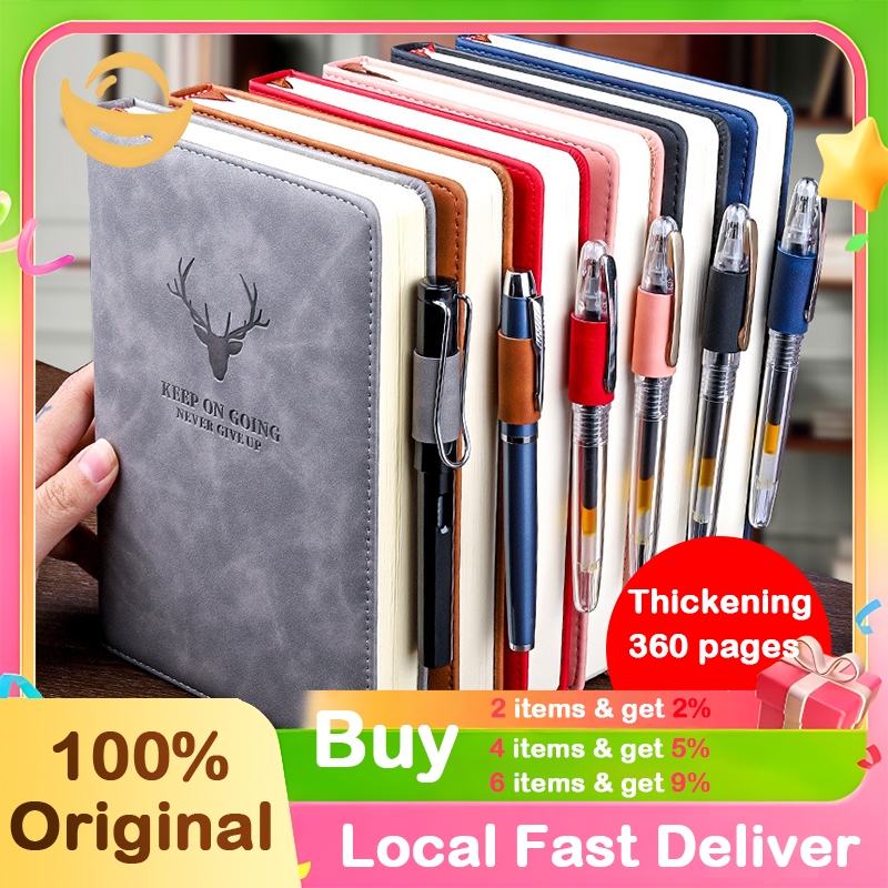 

360 halaman tebal kulit Manual A5 kantor tebal Notepad kreatif bisnis pribadi mahasiswa notebook