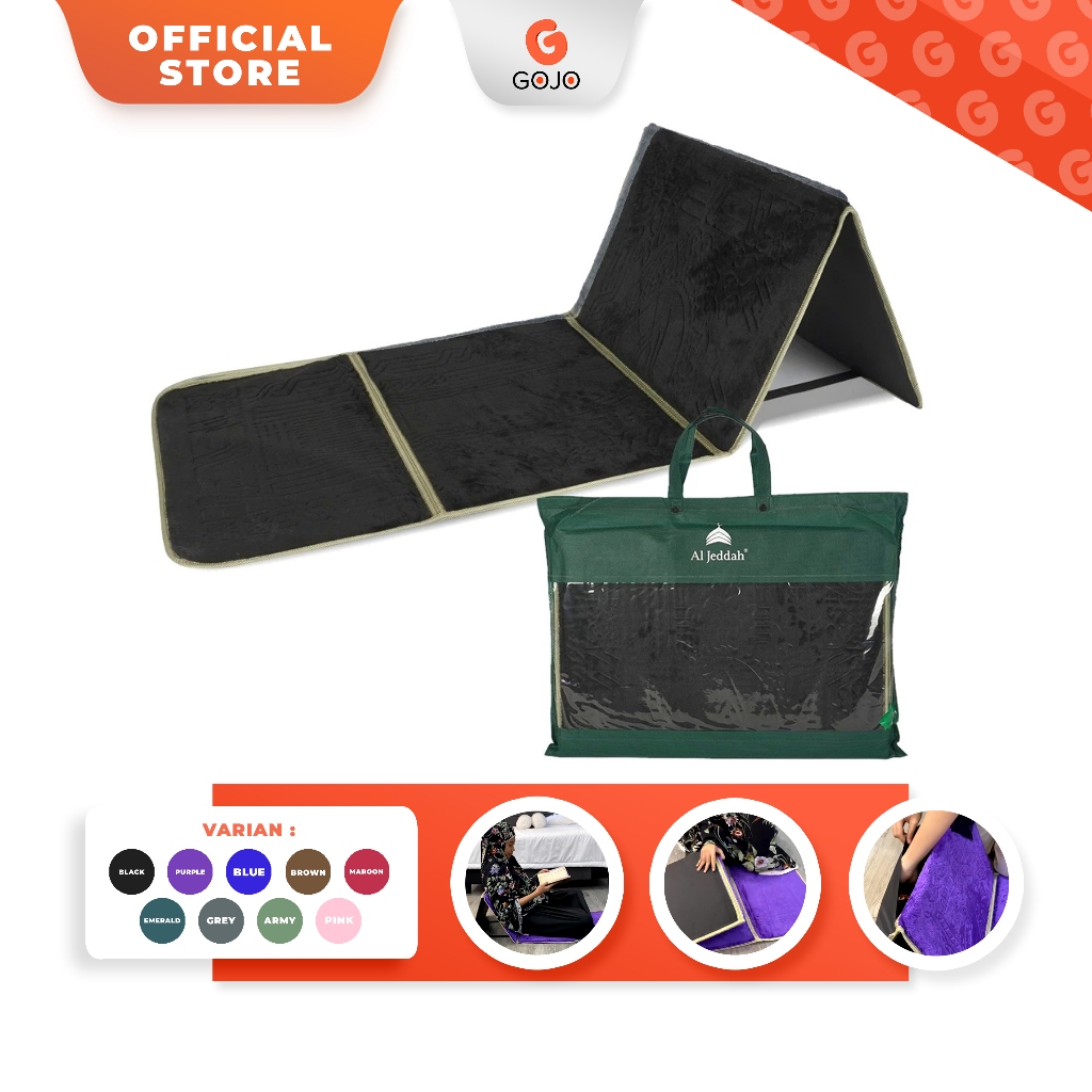 Sajadah Sandar AL JEDDAH Multifungsi Bahan Tebal Sajadah Lipat Sajadah Duduk