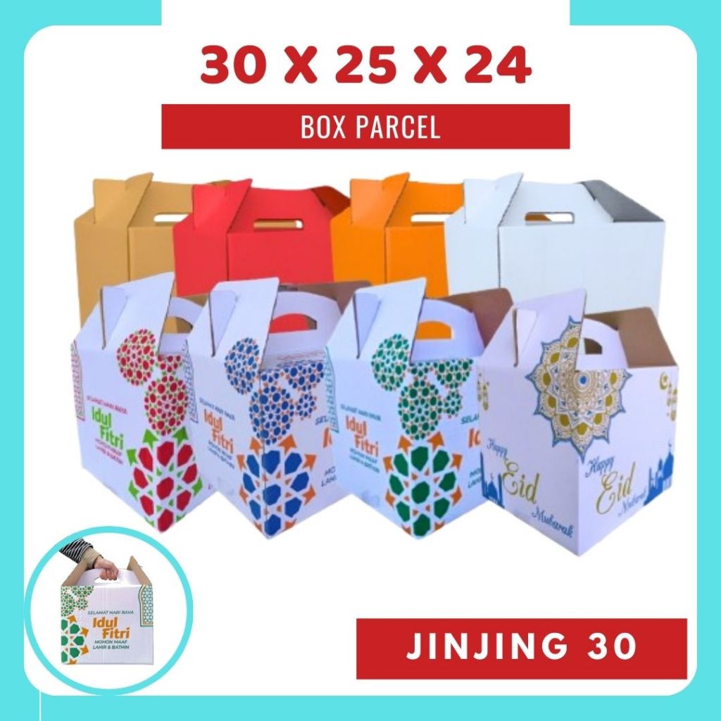 

Kardus Jinjing 30x25x24 Gable Box Ied Mubarok Dus Idul Fitri Lebaran Packing Kotak Kemasan Karton