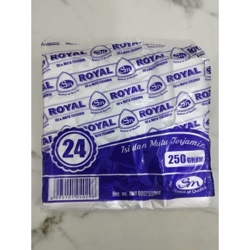 Kantong Plastik Kresek Bening Royal uk 24 (250gram)