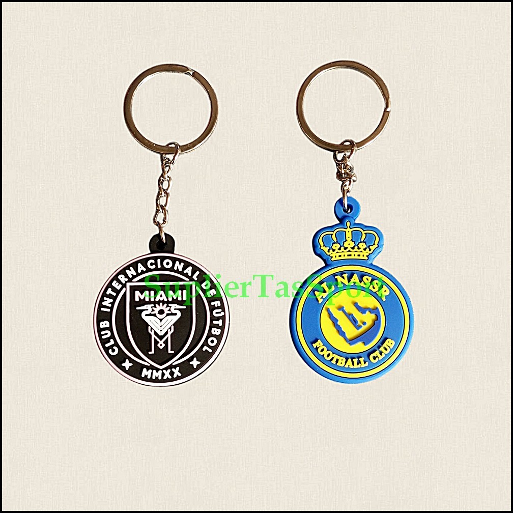 Keychain Karet Gantungan Tas Pernak Pernik Aksesoris Club Sepak Bola Al Nasr Inter Miami