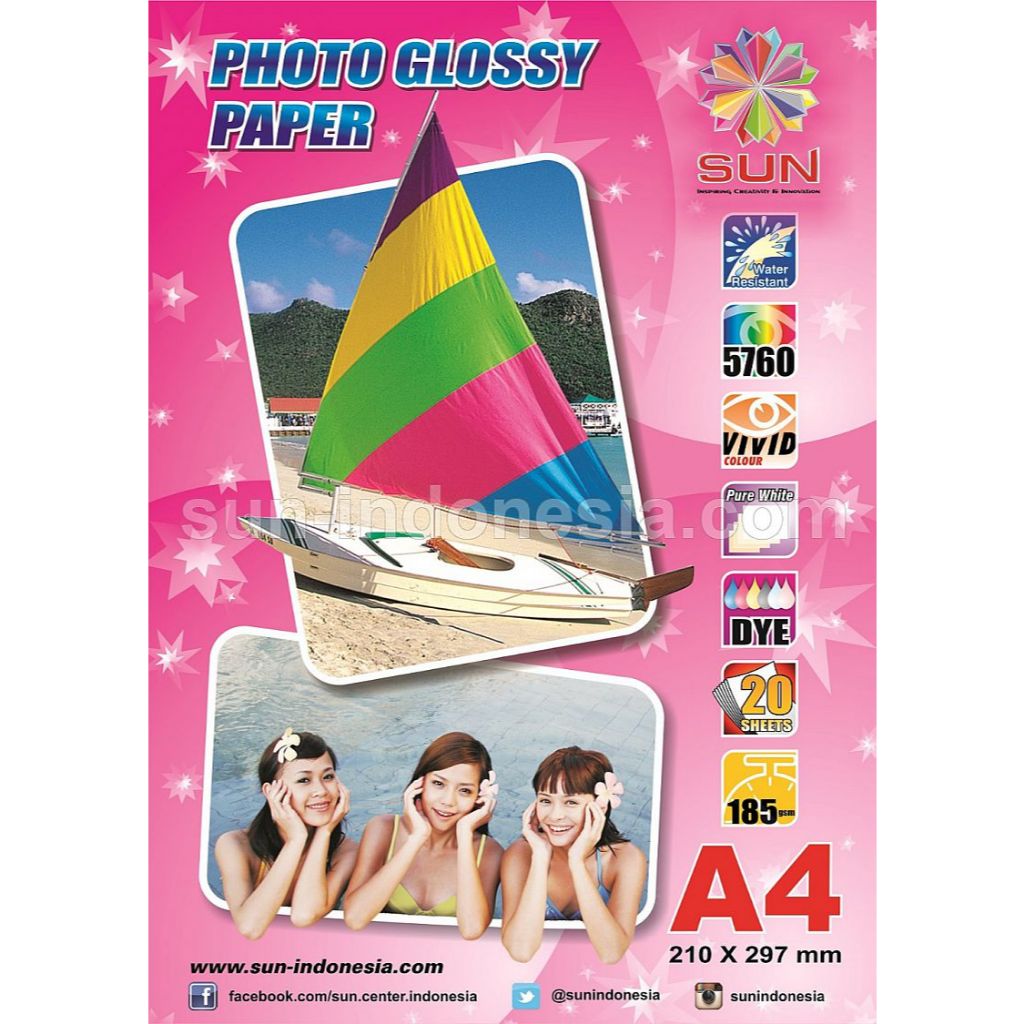 

SUN Photo Glossy Paper 185 gsm A4 - Original