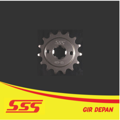 GEAR GIR DEPAN SSS 415 MEGAPRO CB150R SONIC 150 GTR TIGER UKURAN 13/14/15T ORIGINAL 100% SSS