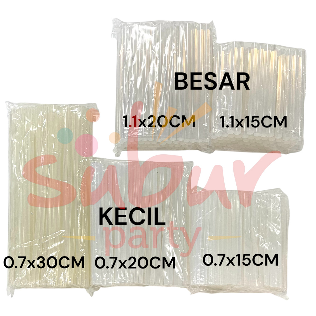 

Isi Lem Bakar / Lem Glue Gun / Lem Tembak Refill Kiloan (1Pak +/-950Gram)